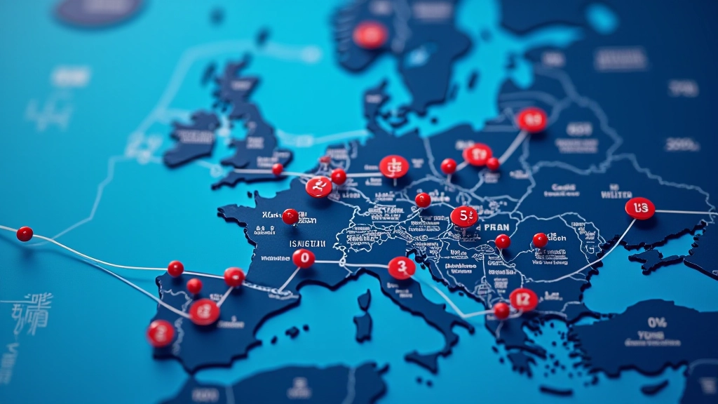 Carte de l'Europe montrant les prix de gros du marché de l'électricité par région