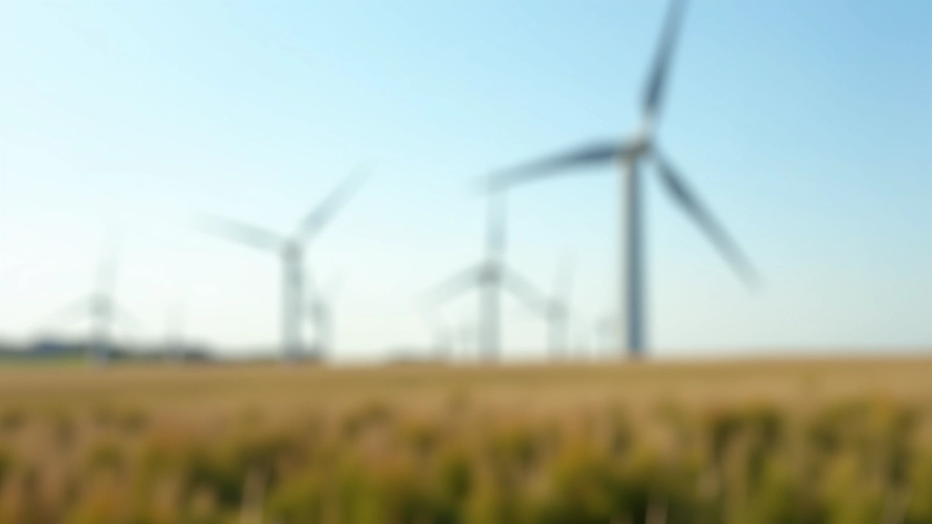Parc éolien français avec turbines modernes sur fond de ciel bleu